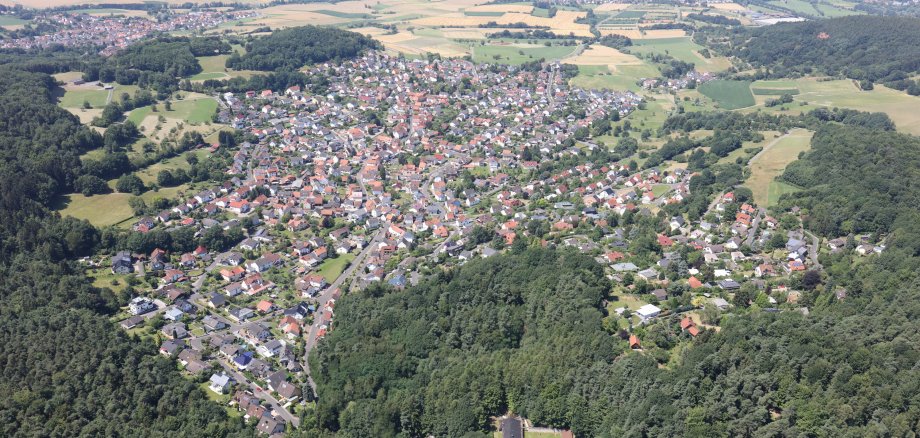 Luftaufnahme des Ortsteils Eidengesäß