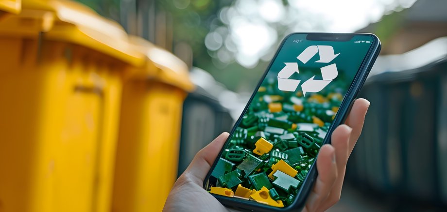 Waste Management App Interface Helping Users Track Recycling Habits and Sustainability Efforts