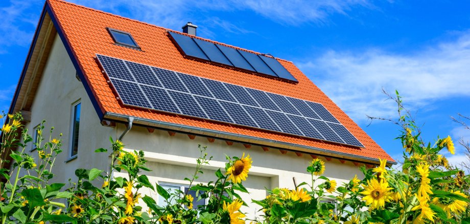 Solaranlage auf einem Einfamilienhaus