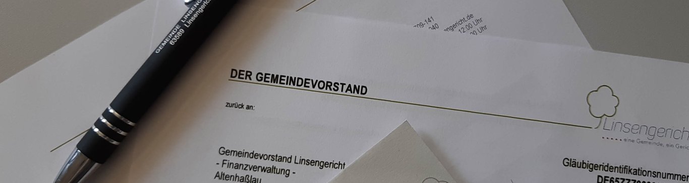 Brief vom Gemeindevorstand Linsengericht